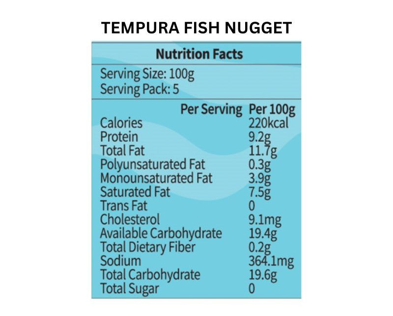 Zoey's Homemade Tempura Fish Nugget / 天妇罗鱼块 - 500g