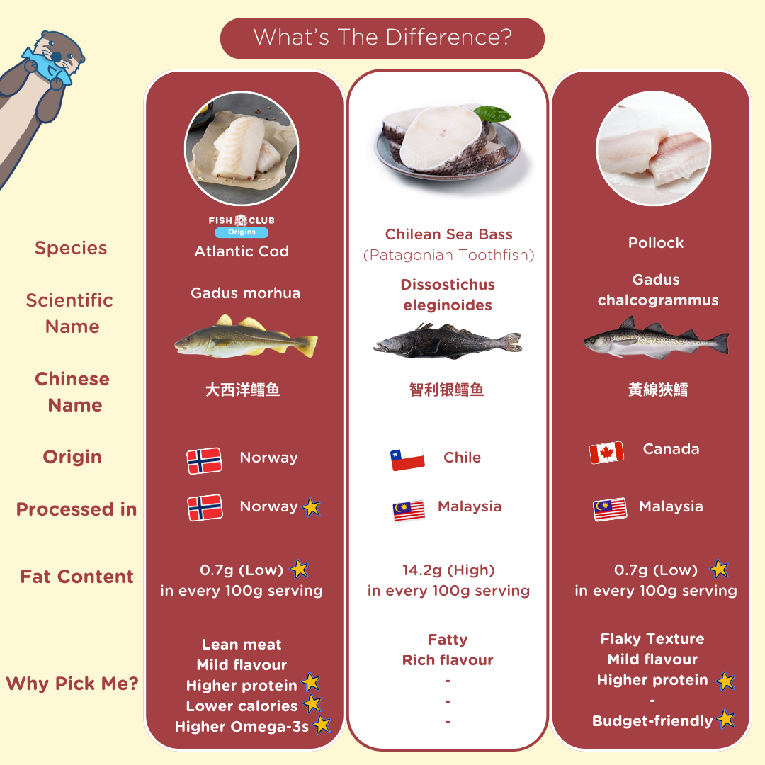 Fish Club Origins' Norwegian Atlantic Cod (Baby Cut)