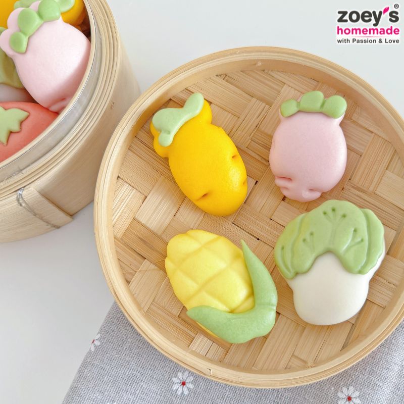 Zoey's Homemade Mini Veggies Bun / 迷你蔬菜馒头 - 18pcs