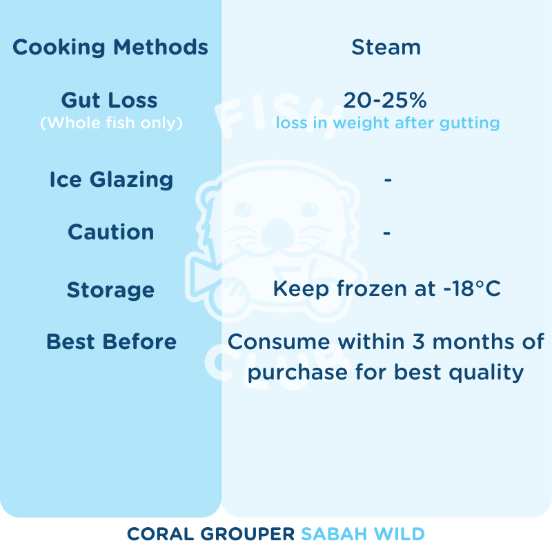 Coral Grouper (Sabah Wild) Fillet / 七星斑(沙巴野生) 厚片 - Fish Club