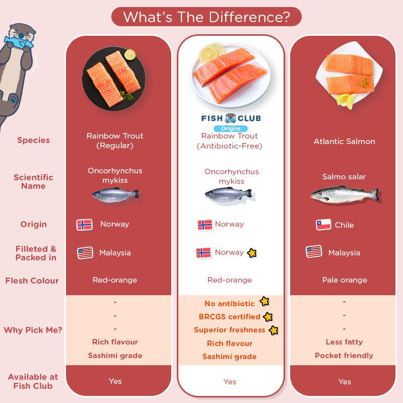 Fish Club Origins’ Antibiotic-Free Norwegian Rainbow Trout (Baby Cut) - Fish Club