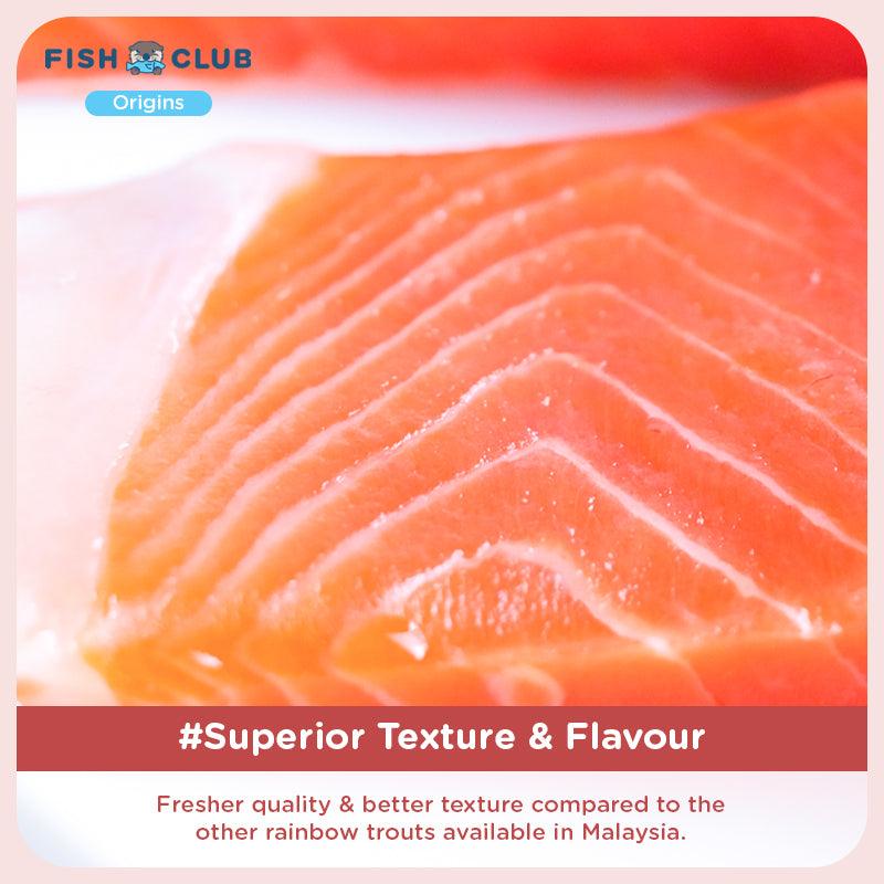 Fish Club Origins’ Antibiotic-Free Norwegian Rainbow Trout (Baby Cut) - Fish Club