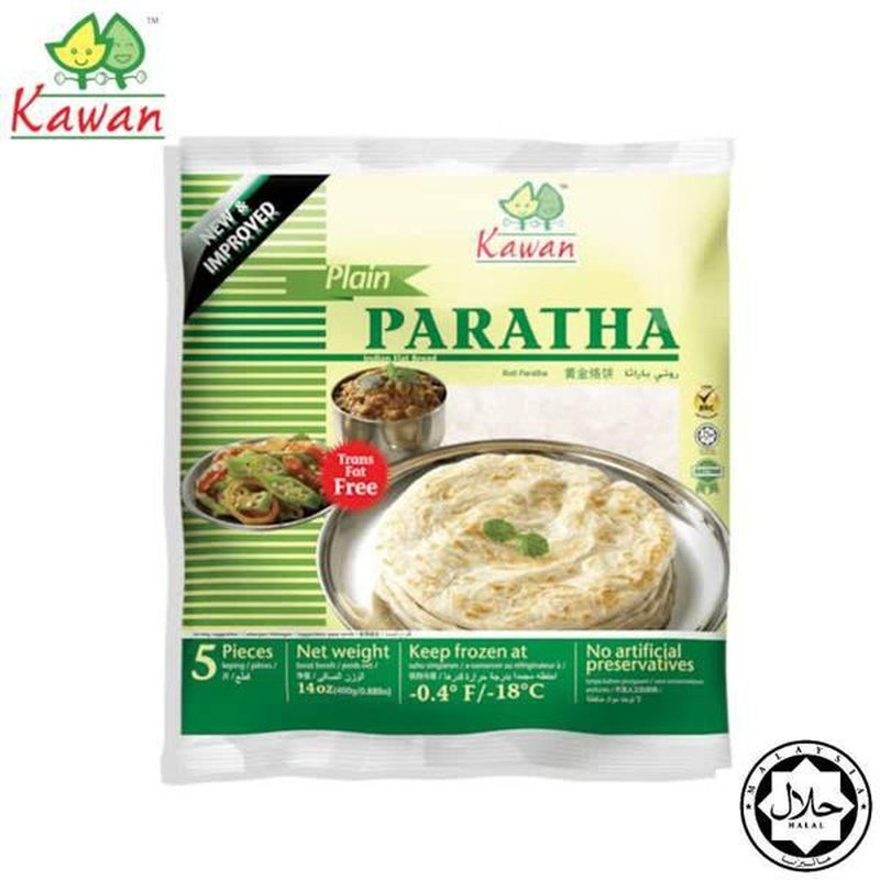 KAWAN Plain Roti Paratha / 原味印度煎饼 - 400g (5pcs) - Fish Club