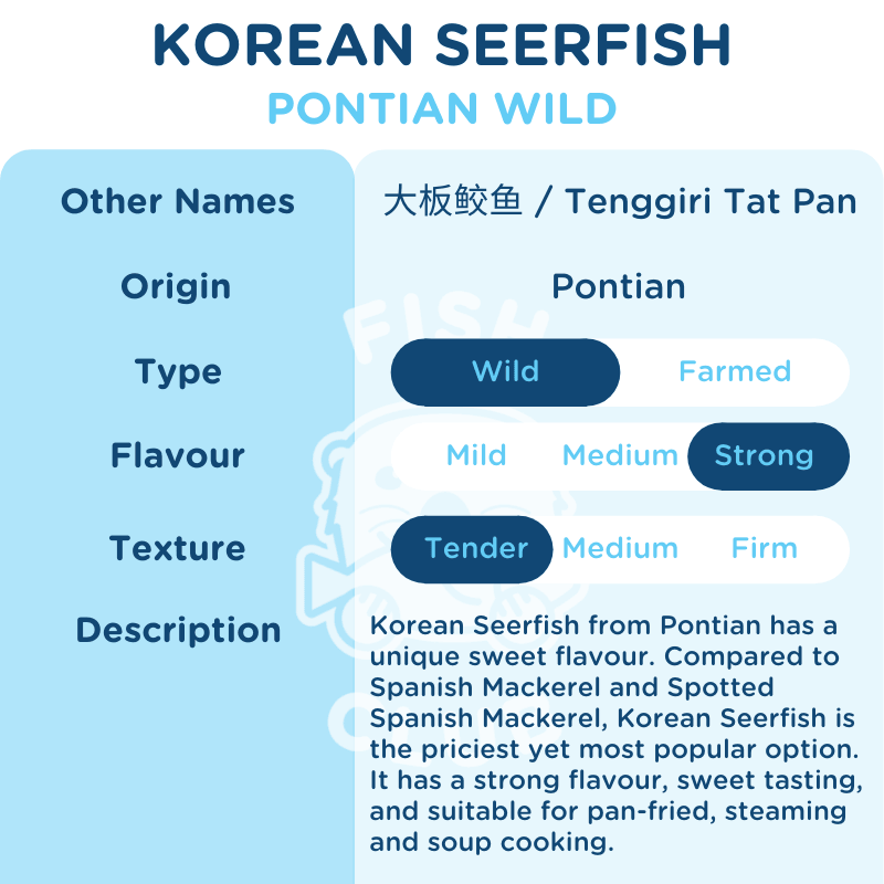 Korean Seerfish (Pontian Wild) Fillet / 大板鲛鱼(笨珍野生)厚片 - Fish Club