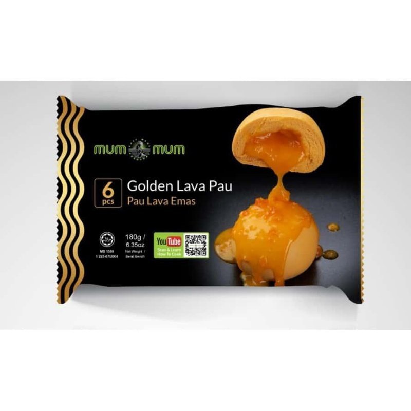 Mum Mum Golden Lava Pau / 黄金流沙包 - 180g (6pcs) - Fish Club