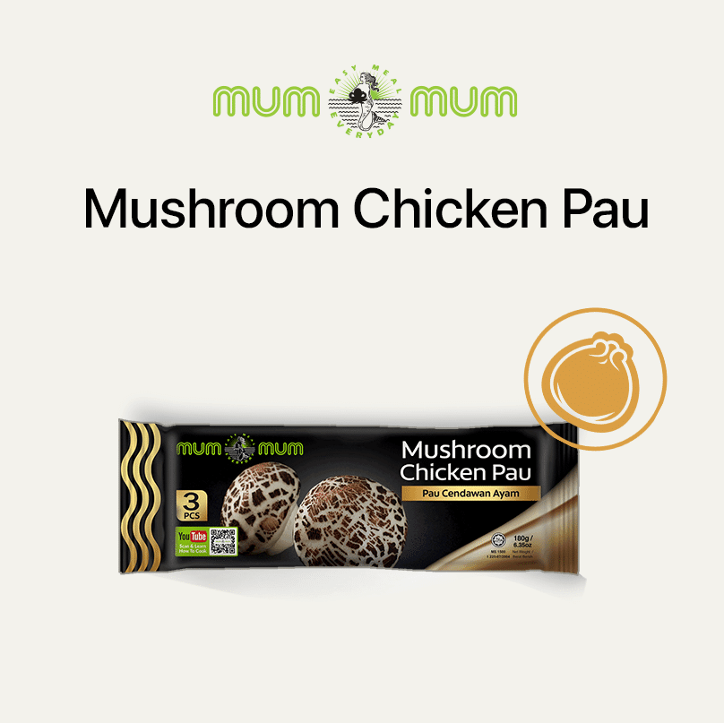 Mum Mum Mushroom Chicken Pau / 蘑菇鸡肉包 - 180g (3pcs) - Fish Club