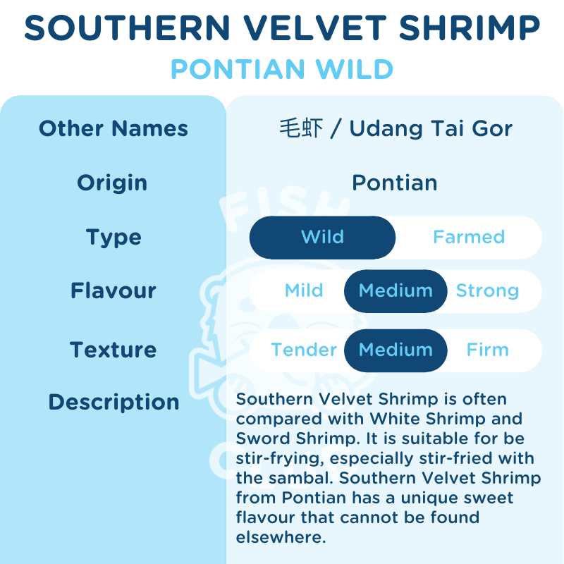 Peeled Southern Velvet Shrimp (Pontian Wild) / 毛虾仁肉(笨珍野生)- 200g - Fish Club