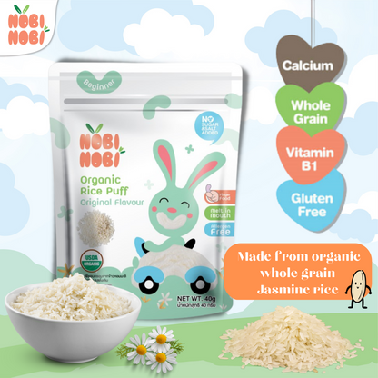 Nobi Nobi Baby Organic Rice Puff (3Flavour) / 宝宝有机米饼 - 40g