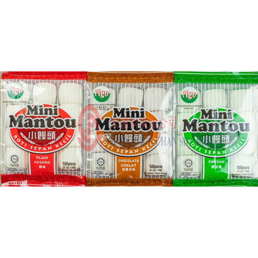 FIGO Mini Mantou (3 Flavours) / 迷你馒头 (3种口味) -  180g (12pcs)