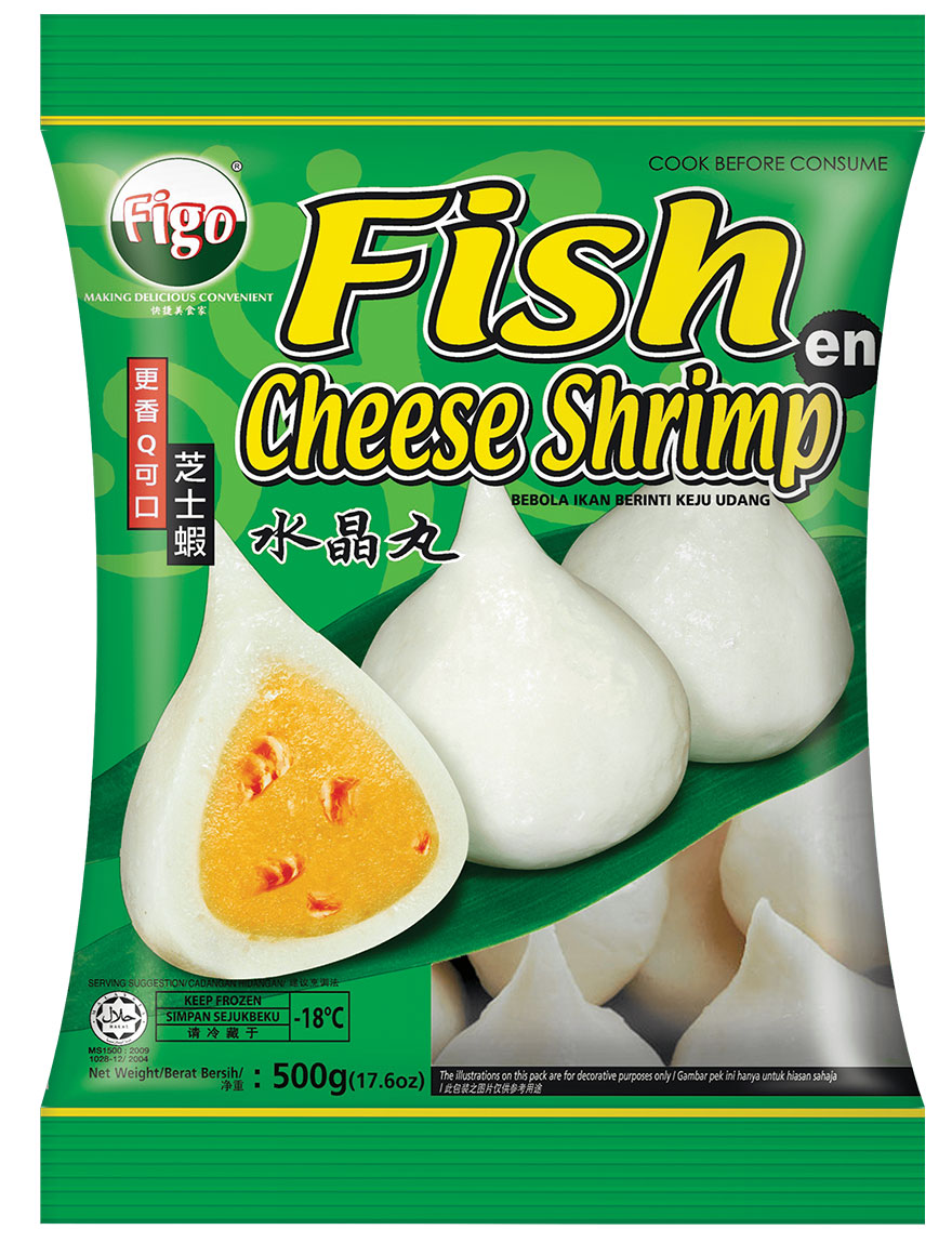Figo Fish En Cheese Shrimp / 芝士虾水晶丸 - 500g