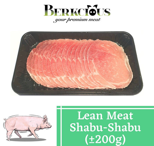 Berkcious Probiotic White Pork - Lean Meat Shabu-Shabu / 益生白猪-涮涮瘦肉 (200g)