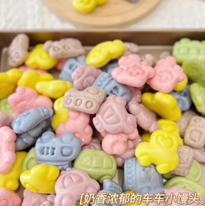 Little Deerly Mini Car Bun (No Sugar) / 迷你车车馒头(无糖) - 20pcs 200g