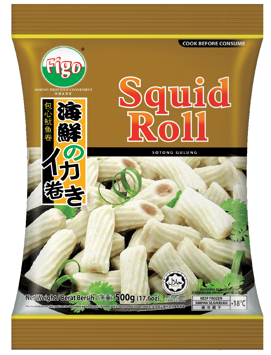 Figo Squid Roll / 包心鱿鱼卷 - 500g