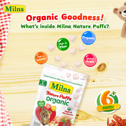 Milna Nature Puffs Organic (3Flavour) / 有机米饼 - 15g