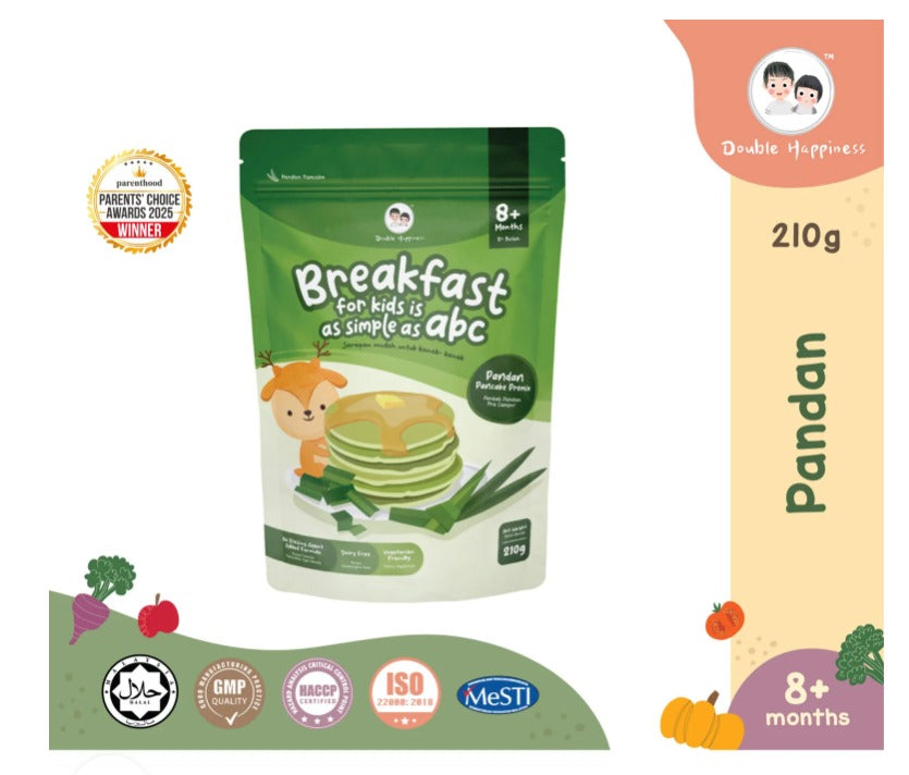 Double Happiness Veggie Pancake Premix (3Flavous) / 宝宝蔬菜松饼预拌粉 (3种口味) - 90g