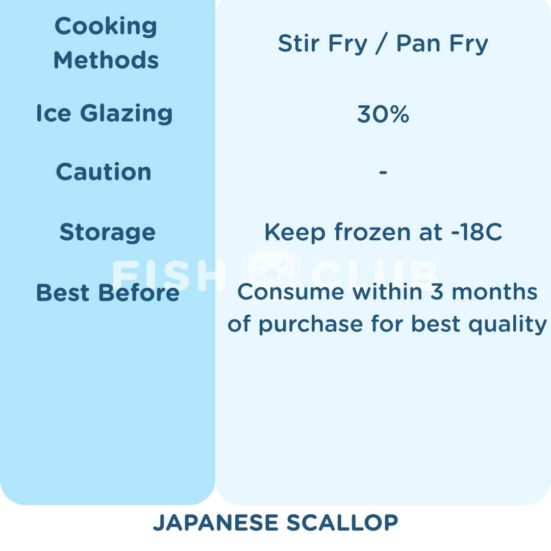 Japanese Hokkaido Wild Scallop /带子 - 500g