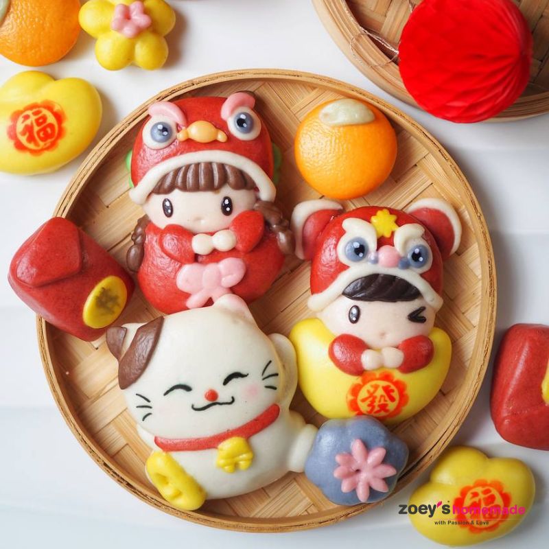 Zoey's Homemade CNY Limited Edition Lucky Cat Buns /  新春限量招财猫馒头