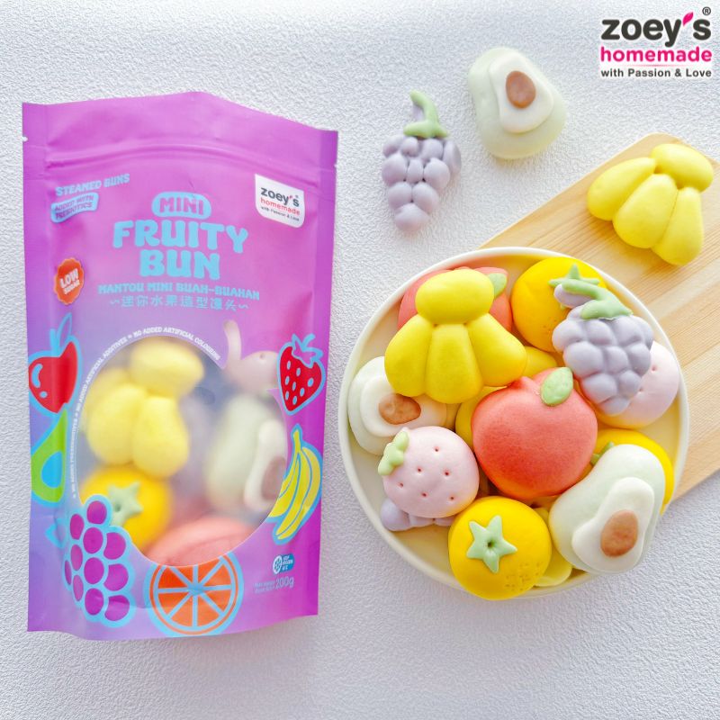 Zoey's Homemade Mini Fruity Bun / 迷你水果馒头 (200g)