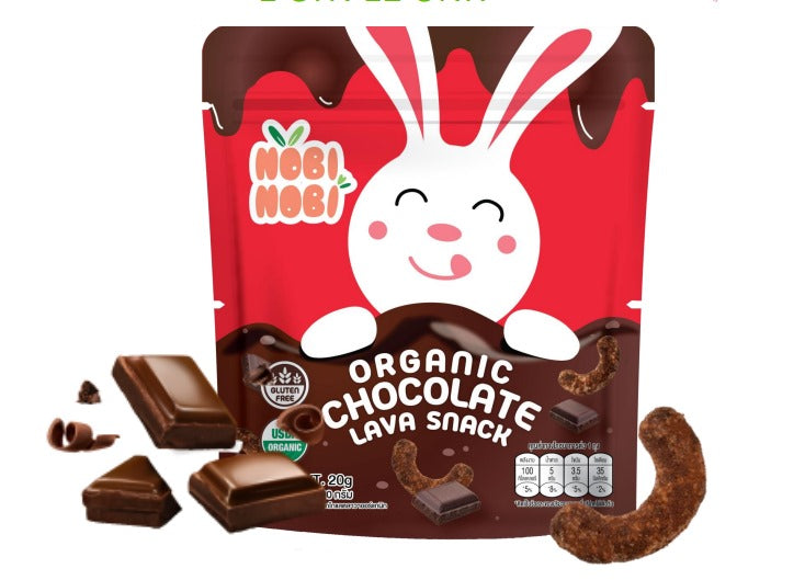 NOBI NOBI Organic Dark Chocolate Lava Snack / 巧克力夹心饼干 - 20g