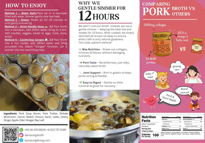 Classic Organic Pork Broth / 有机猪骨汤 (210ml)