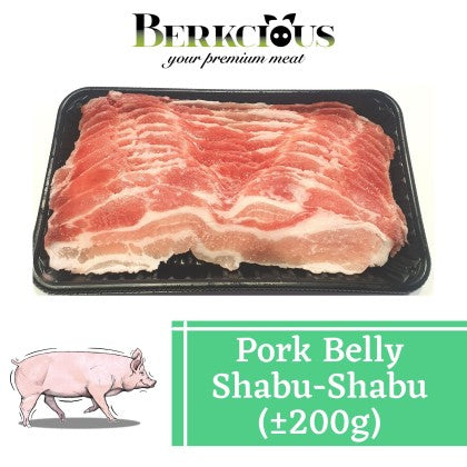 Berkcious Probiotic White Pork - Belly Shabu-Shabu / 益生白猪-五花涮涮肉 (200g)
