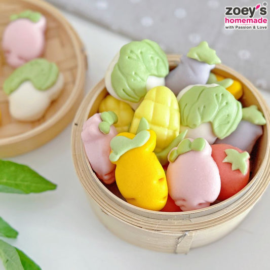 Zoey's Homemade Mini Veggies Bun / 迷你蔬菜馒头 - 18pcs