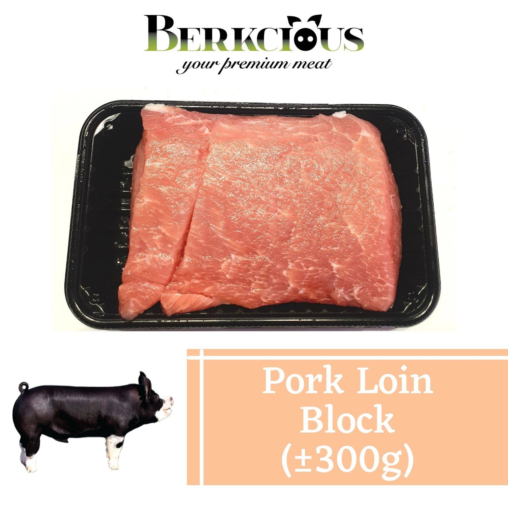Berkcious Free Range Black Pork - Loin Block / 放养黑猪-肉眼 (300g) - Fish Club