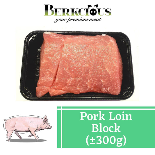 Berkcious Probiotic White Pork - Loin Block / 益生白猪-肉眼 (300g) - Fish Club