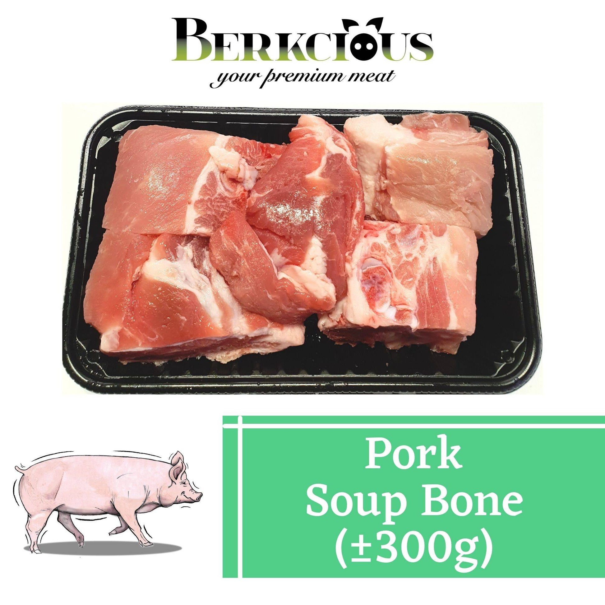 Berkcious Probiotic White Pork - Soup Bone / 益生白猪-汤骨 (300g) - Fish Club