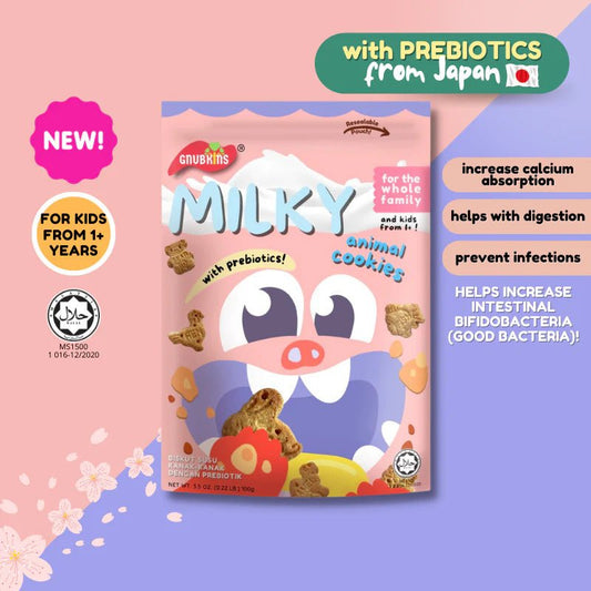 Milky Animal Cookies With Prebiotics / 牛奶味动物饼干(含益生元) - 100g - Fish Club