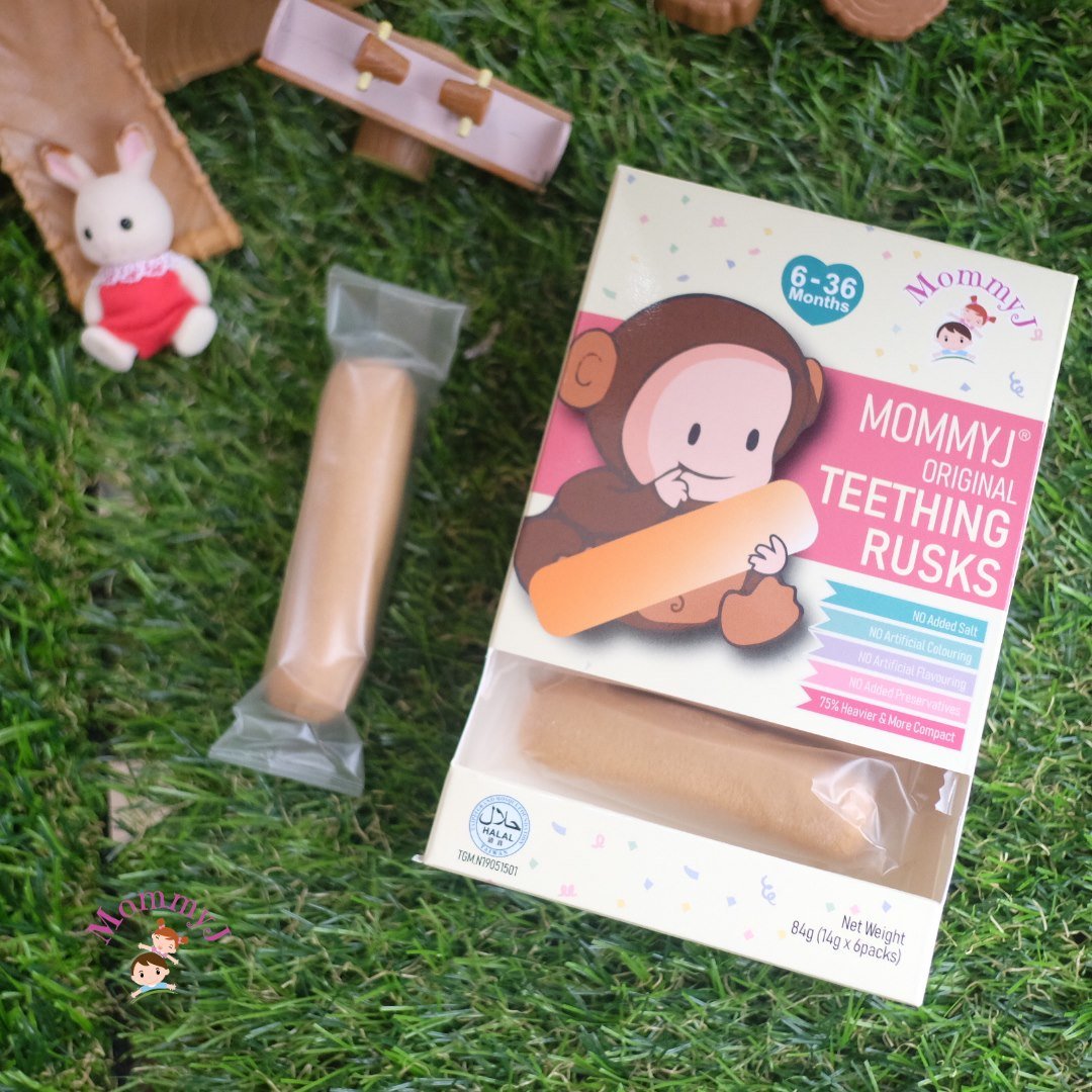 Teether Rusk MommyJ Baby Teething Rusks / 宝宝磨牙棒 - 84g (14g x 6pack) – Fish Club