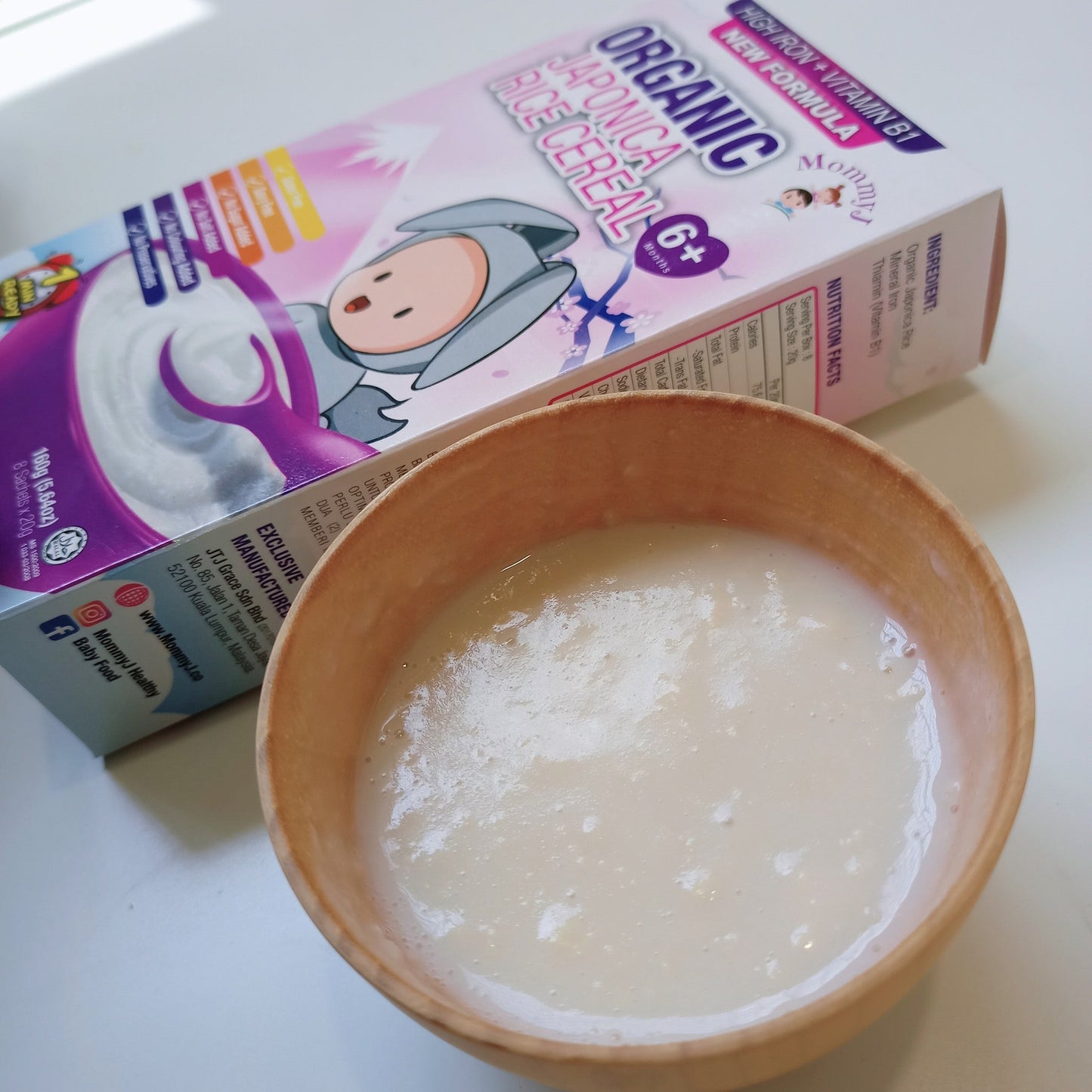 MommyJ Organic Baby Rice Cereal New Formula with Iron Fortified (2 Flavours) / 宝宝高铁有机纯米糊 (2种口味) - Fish Club