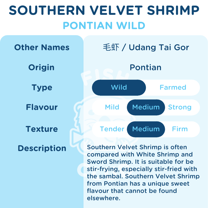 Peeled Southern Velvet Shrimp (Pontian Wild) / 毛虾仁肉（笨珍野生）- 200g - Fish Club