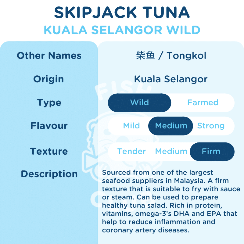 Skipjack Tuna (Kuala Selangor Wild) Whole Steak / 柴鱼 (瓜雪野生) 全鱼段 - Fish Club