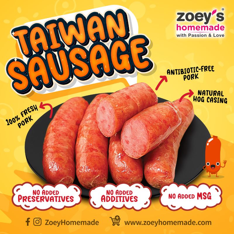Zoey's Homemade Handmade Taiwan Sausage / 手工台湾香肠 - 250g (5pcs) - Fish Club