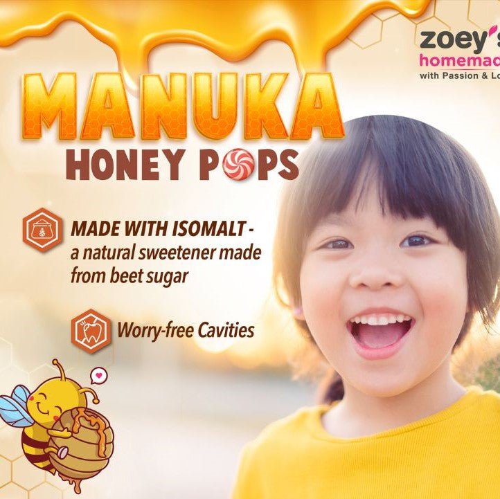 Zoey's Homemade UMF10 Manuka Pop / 麦卢卡蜂蜜棒棒糖 - 65g (8pcs) - Fish Club